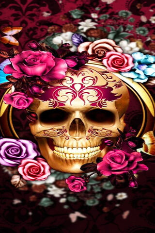Floral Skull Art 🌹💀