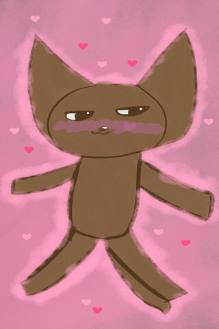 Cute Cat Character with Hearts 💖🐾