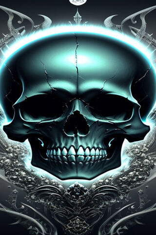 Glowing Skull Art 💀✨