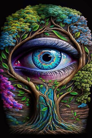 Nature's Eye: A Mystical Connection 🌳👁️
