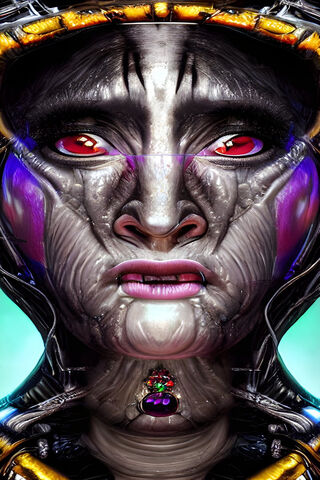 Futuristic Cybernetic Portrait 🤖✨