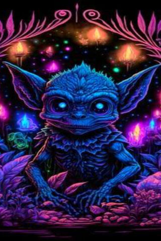 Enchanted Creature in a Colorful Realm 🌌✨
