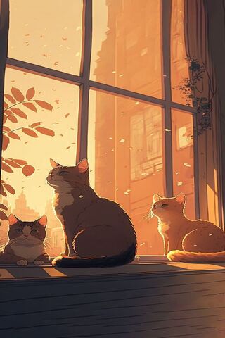 Cozy Sunset with Feline..