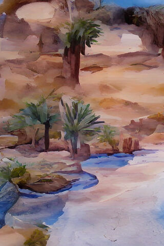 Tranquil Desert Oasis �..