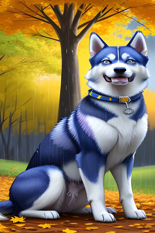 Husky In Fall ?