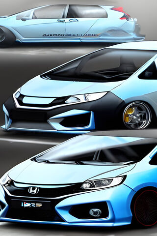 Sleek Blue Honda Concep..