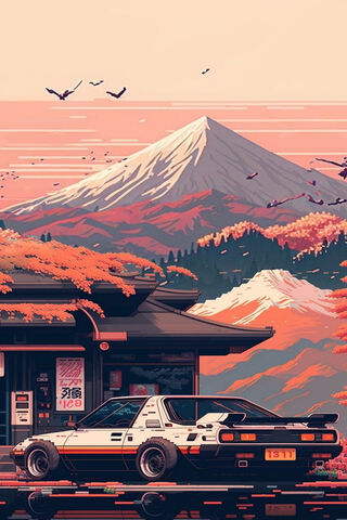 Retro Mountain Drive 🚗..