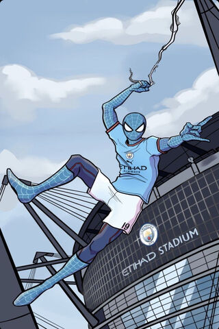 Spider-Man Takes on Etihad Stadium! 🕷️⚽