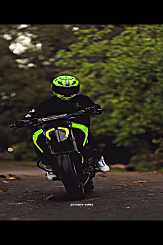 Neon Rider on a Forest ..