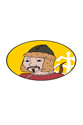 Cartoon Warrior with a ..