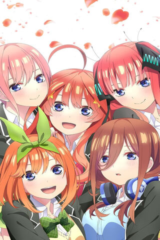 Cheerful Anime Girls Group