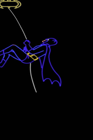 Neon Batman in Action! ..