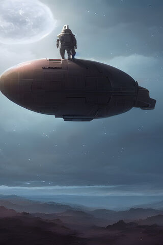 Man On Blimp