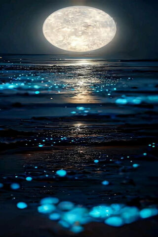 Enchanted Moonlit Shore 🌕✨