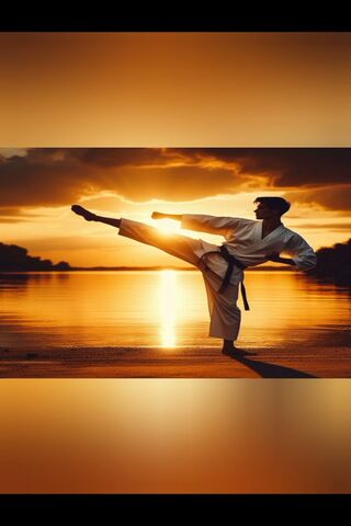 Karate at Sunset 🌅🥋
