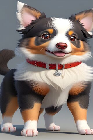 Adorable Cartoon Corgi ..