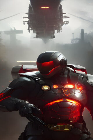 Futuristic Warrior in Action 🚀