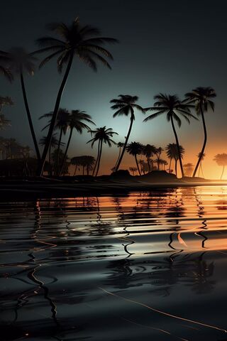 Serene Sunset by the Sh..