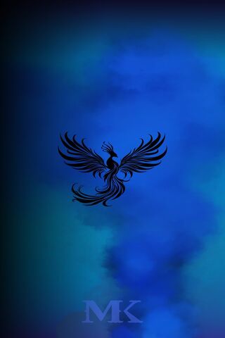 Mystical Phoenix in Blue
