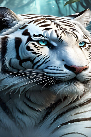 Majestic White Tiger