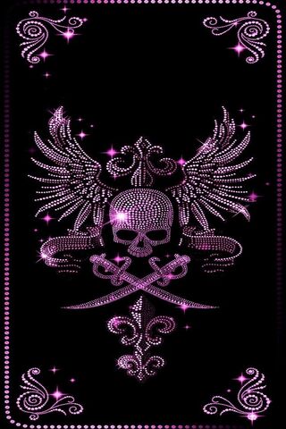 Sparkling Skull Design ..