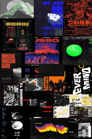 Vibrant Collage of Grap..