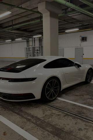 Sleek White Sports Car ..