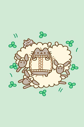 Pusheen With Sheep!