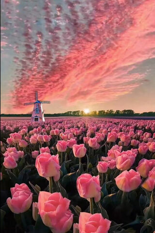 Dreamy Tulip Sunset 🌷🌅