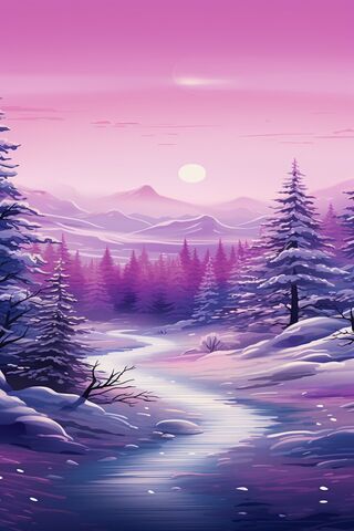 Enchanted Winter Wonderland ❄️🌅