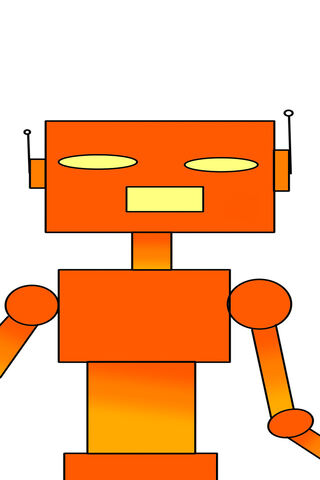 Friendly Orange Robot 🤖✨