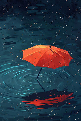 Solitary Umbrella in th..