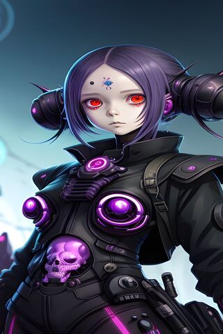 Cyberpunk Warrior with ..