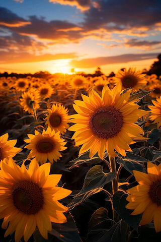 Golden Sunflower Sunset 🌻🌅