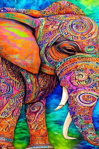 Vibrant Elephant Art 🐘🎨