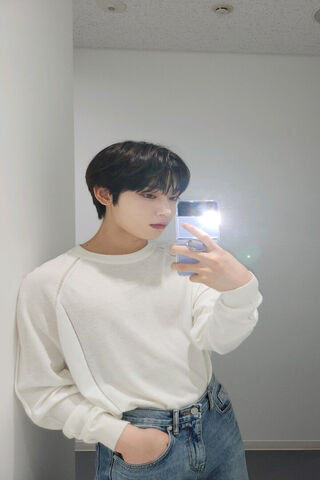 Stylish Selfie in a Minimalist Space ✨