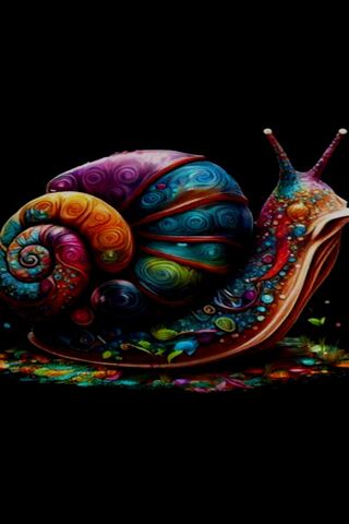 Whimsical Wonders: The Colorful Snail Adventure 🐌🌈