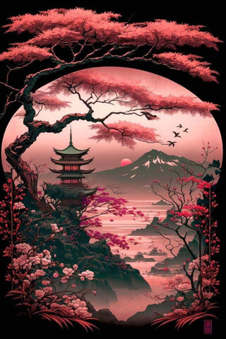 Serene Sunset Over a Ja..