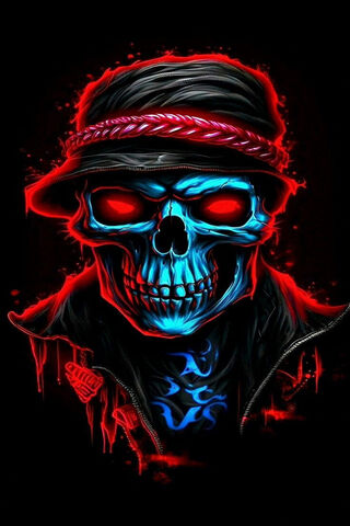 Neon Skull Vibes 💀✨