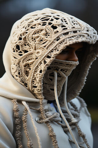 Intricate Crochet Hoodie Fashion 🧶✨