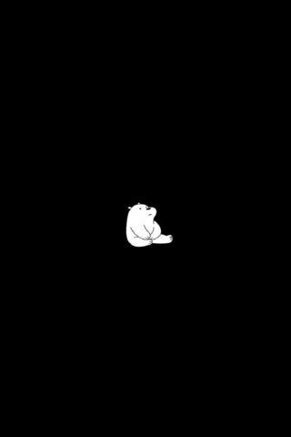Lonely Polar Bear in the Dark