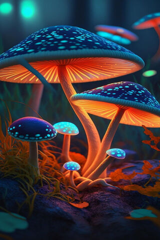 Enchanted Glow: Mystical Mushrooms 🌌🍄