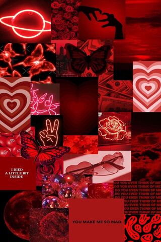 Red Vibes Collage ❤️🦋