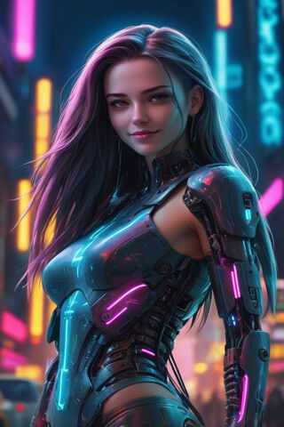 Futuristic Cybernetic Beauty 🌌🤖