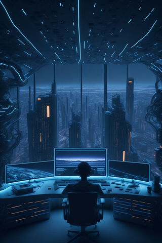 Futuristic Control Room 🌌🖥️
