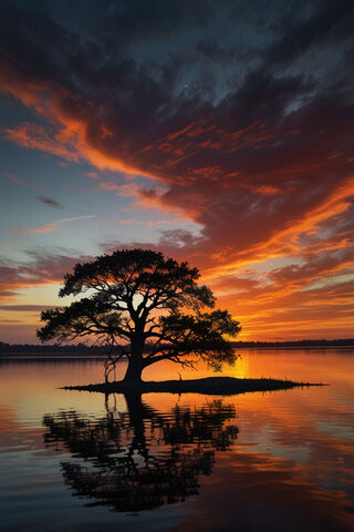 Amazing Colorful Nature Of Sunset For Iphone Or Anroid.