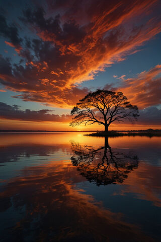 Amazing Colorful Nature Of Sunset For Iphone Or Anroid.