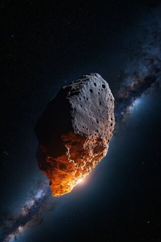 Asteroid In Dark Space