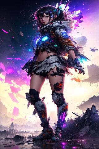 Futuristic Warrior in a..