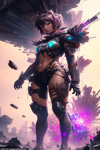 Futuristic Warrior in a..